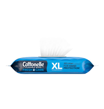 Cottonelle extra large flushable wipes