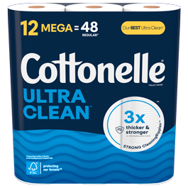 Cottonelle® Ultra CleanCare® Toilet Paper 12 pack.